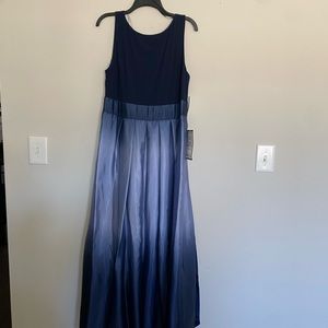 Long blue ombre gown.